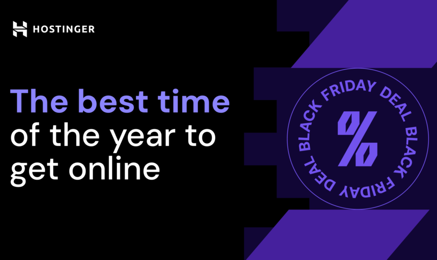 Hostinger Black Friday Sale 2025 – Grab Up to 80% Off Hosting Deals
