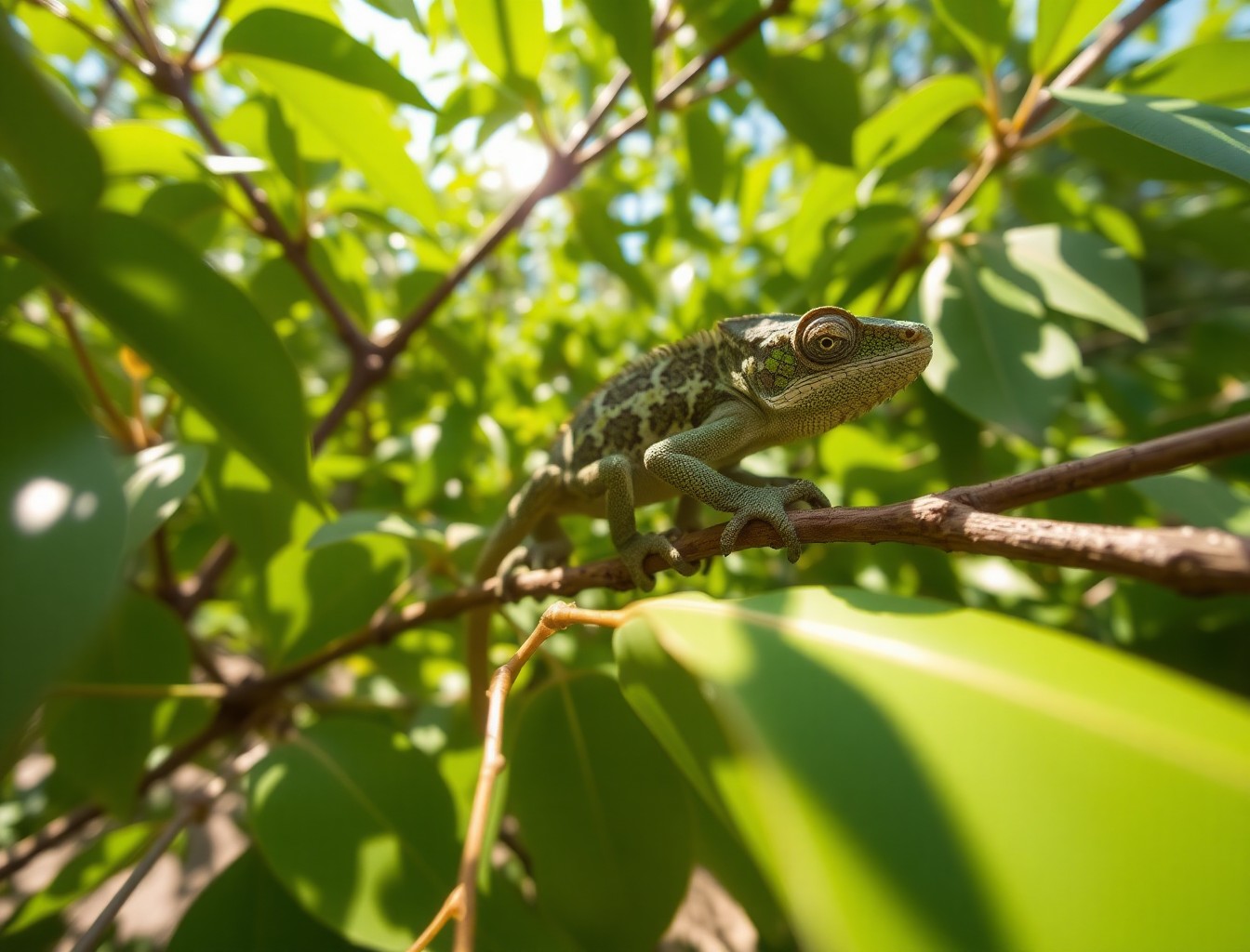 Meccha Chameleon in its natural habitat